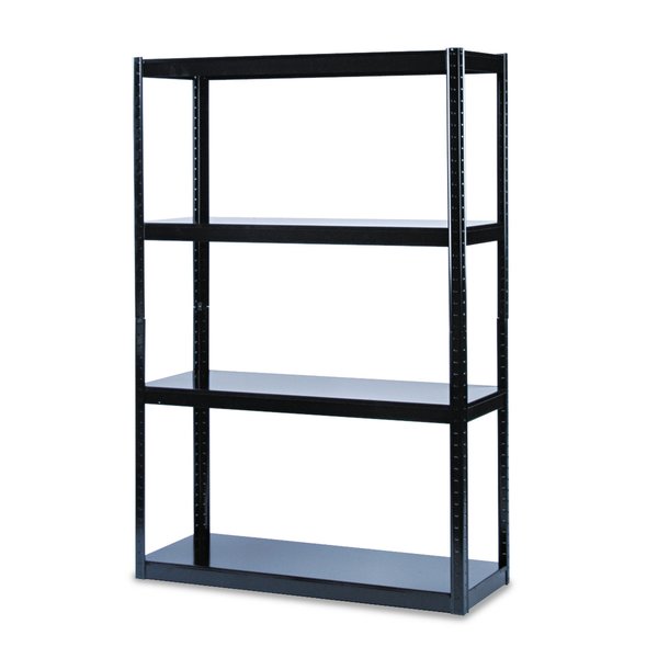 Safco Boltless Steel Shelving, Five-Shelf, 48w x 18d x 72h, Black 5246BL